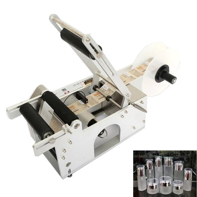 

Semi automatic Round Glass Juice PET Bottle Labeling Machine Sticker Machine Label Dispenser machinery