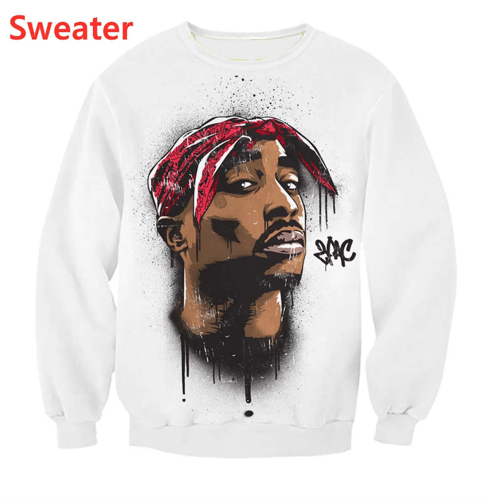 

New 3D Print Causal Legend Rapper Tupac 2Pac Clothing Fashion Men Women Sweatshirt Plus Size S-7XL Harajuku