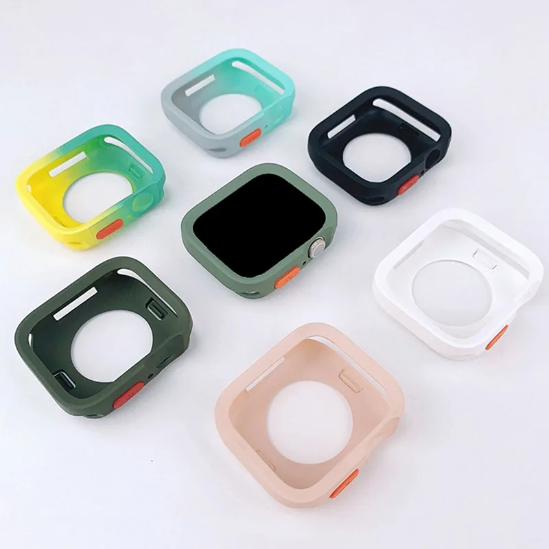 Durable Soft TPU Protective Apple Watch Case - Anti-Drop Bumper Cover