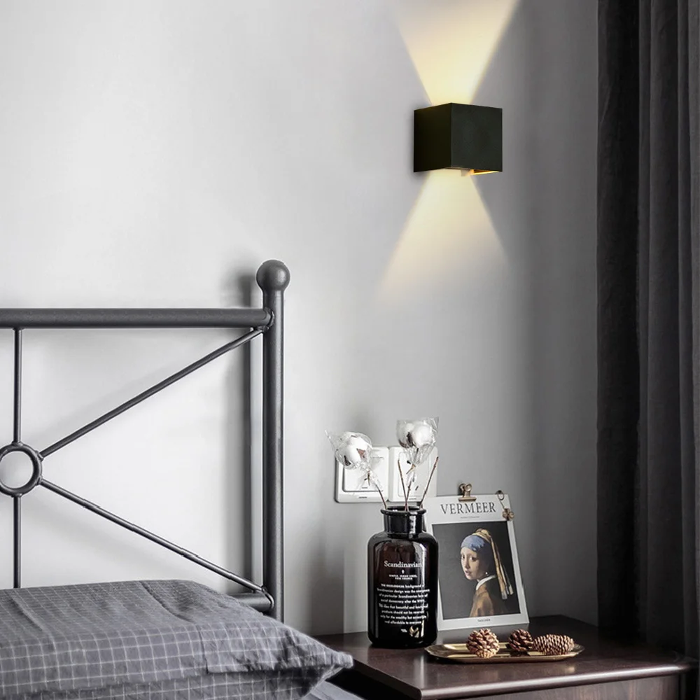 Lâmpada de Parede ao ar Iluminação para Cima e para Baixo Decoração da Escada Lâmpadas de Parede Luz da Parede Arandela Livre Interior Jardim Luzes Luminárias Alumínio 6w Led 12 ar livre iluminação para cima e para