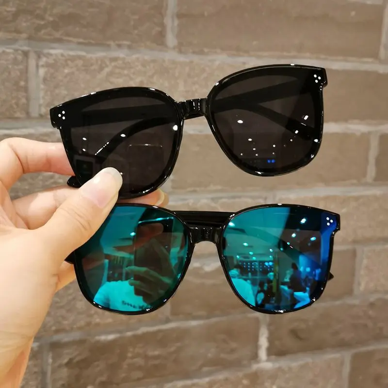 New Children Shape Round Sunglasses Girl Boy Shiny coating Double Color Vintage Sunglasses UV Protection Glasses Child_voghion.com