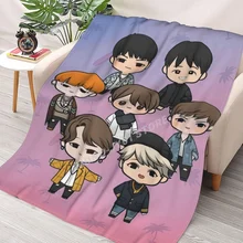 

Kpop Boy Group Blanket Print Idol Boy Throws Blanket Office Nap Quilt Student Children's Blanket Gift