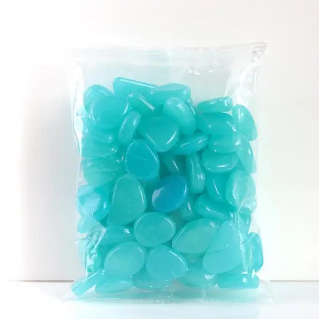 Világító Kövek Sötét Kerti Kavicsok Ragyogó Sziklák Fényes Fénykibocsátó Mesterséges Kavicsos Fűkert Udvar Dekorációhoz - Image 2