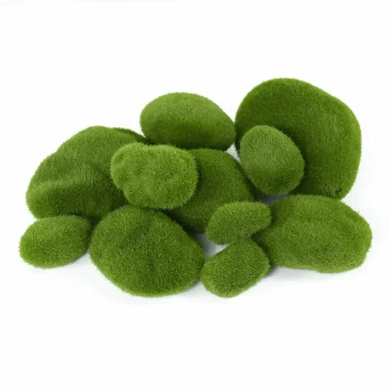 Simulated Moss Stone Ornaments, Artificial Moss Stone Balls, Moss Stone Background Walls, Flower Pot Decoration Creative Crafts