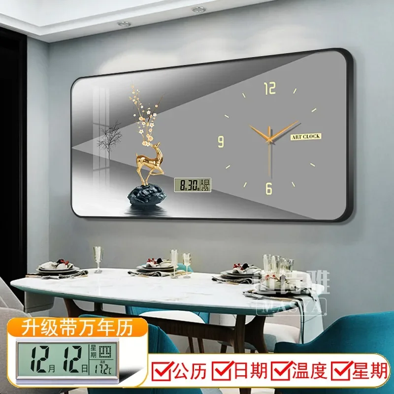 Digital Luxury Wall Clock – Silent Home Decor 1