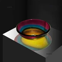 Unique Glass Bathroom Sinks for Balcony Modern Painted Transparent Basin Personalized Creative Designer Sink for Restaurant 1