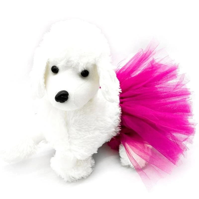 F26C Lovely Puppy Beach Dress Skirt Tulle Dress Skirt Costume Beach Outfit Colorful Costume Pet Outfit Party