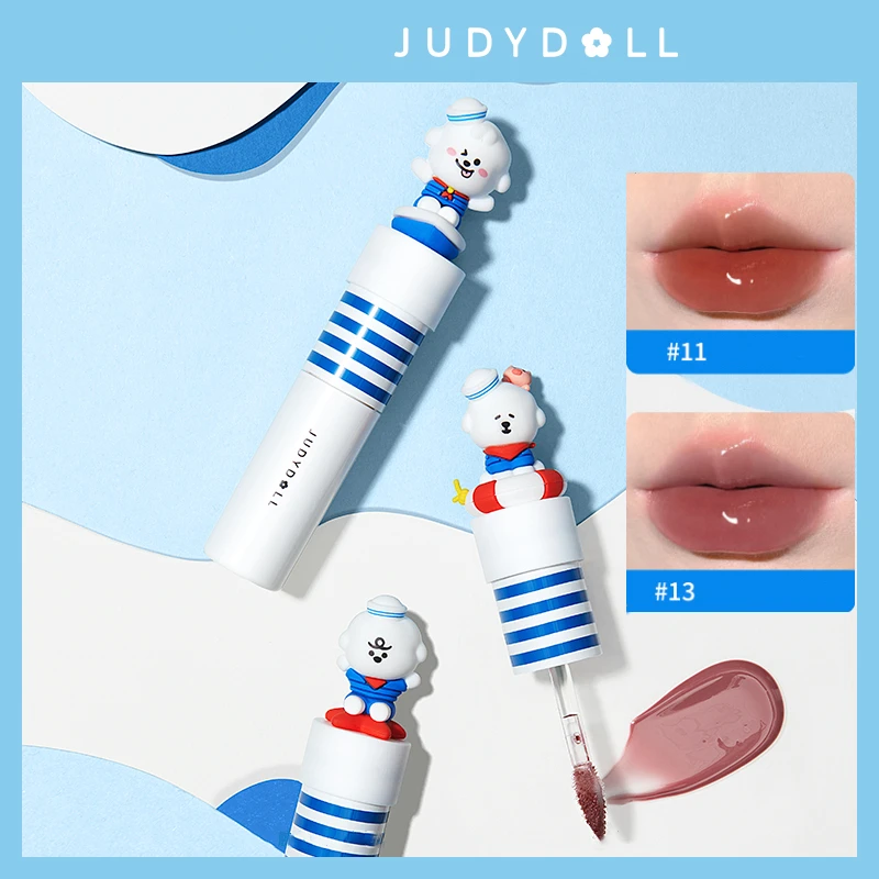 

Глазурь для губ Judydoll, холодный чай, жидкая губная помада с глазурью для всей семьи, блеск для губ, стеклянная Желейная жидкая губная помада 3g, женский косметический макияж