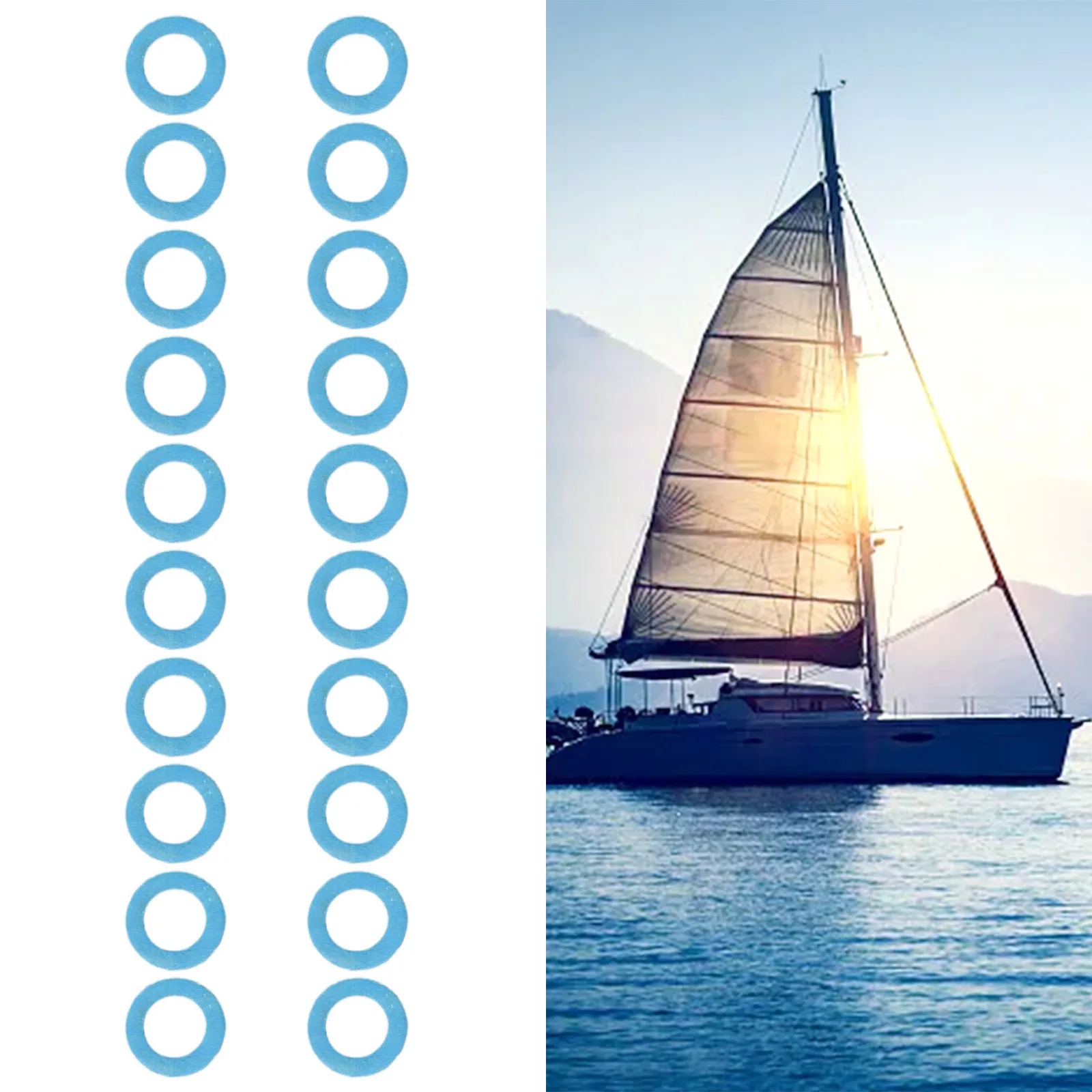 

20pcs Drain Screw Seal Gasket For For Marine For MerCruiser For Mariner 12-19183-3 For Sierra 18-2244 Marine Lower Unit