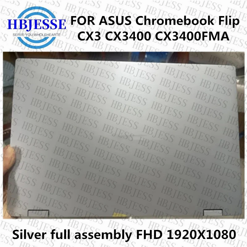 

Оригинальный Полный комплект 90NX04A1-R20010 для ноутбука ASUS Chromebook Flip CX3 CX3400 CX3400FMA светодиодный сенсорный ЖК-экран дигитайзер