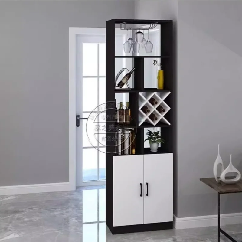 Liquor Storage Wine Cabinet Modern Display Living Room Wall Wine Cabinet Simplicity Home Estante Vinos European Furniture QF50JG