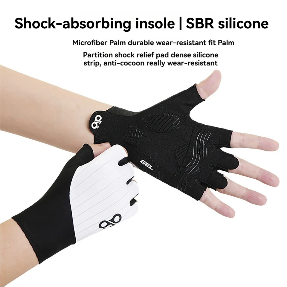 Bicycle Gloves Half Finger MTB Cycling Gloves For Men 3D Padded Anti-Slip Shock-Absorbing Biking Bike Accessories GTUBIKE Summer