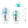 Breakfast Oatmeal Cereal Nut Yogurt Salad Cup Two-Layers Portable Container Set With Fork Cup Lid Bento Food Bowl Lunch Box 6