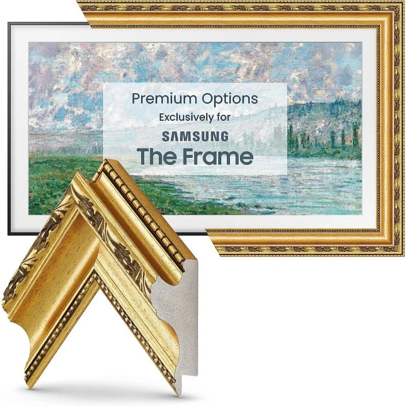 

Frame My TV Deco TV Frames - Ornate Gold Smart Frame Compatible ONLY with The Frame TV (65", Fits 2021-2024 Frame TV)