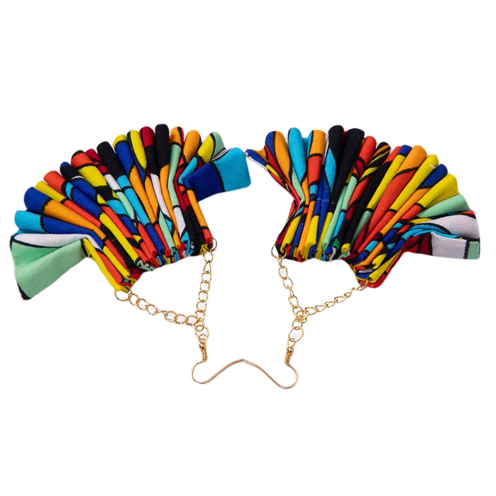 African Print Women's Earrings Stylish Bohemian Colorful Jewelry Made for Women Designer Earrings Wyb882