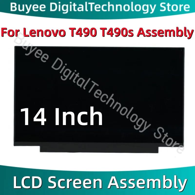 

Новый 14-дюймовый ЖК-экран в сборе для ноутбука Lenovo T490 T490s, светодиодный сенсорный экран, дисплей R140NWF5 RARC 01YN152, замена дигитайзера