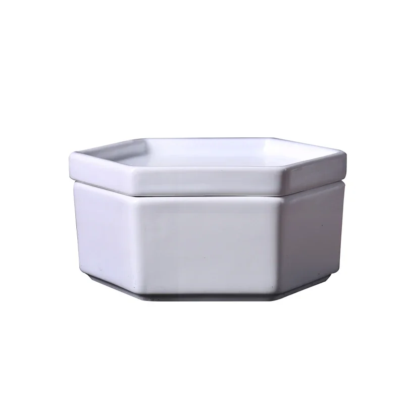 Fashion restaurant dishes Special Cold Dishes Ceramic snack platter Hexagonal bowl Hexagonal platter Snacks New Chinese Bowl