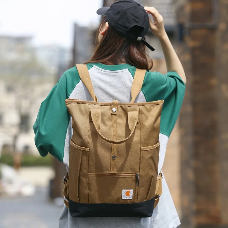 Men Women Retro Trendy Backpack Street Computer Bag Multi functional Portable Single Shoulder Diagonal Backpack Travel Bag