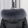 Real Fox Fur Collar Winter Women Natural Fur Hood Trims Decor Furry Fur Scarf for Coat Jeckets Black Scarves Luxury Shawls 1