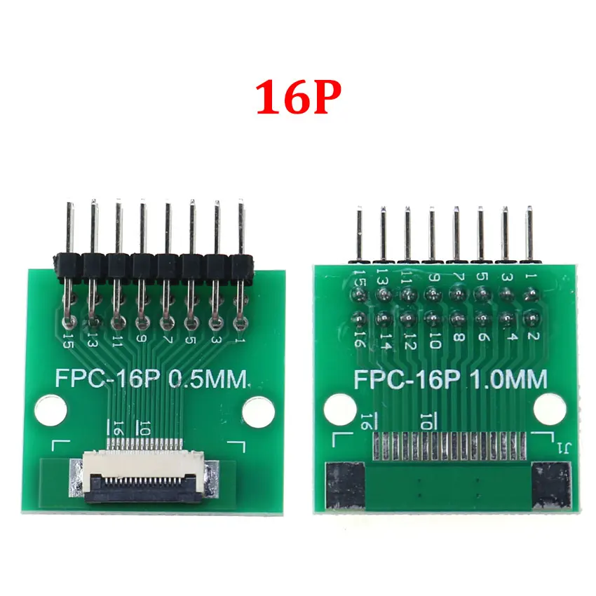 Versatile FPC/FFC Adapter Board with Double Row Straight Needle Connector – 0.5mm to 2.54mm Conversion, Multiple Pin Options Available