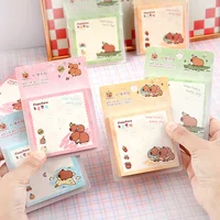 4 pcs/lot Happy Capybara Memo Pad N Times Sticky Notes To Do List Planner Sticker Cute Stationery Deco Art Supplies Gift 2