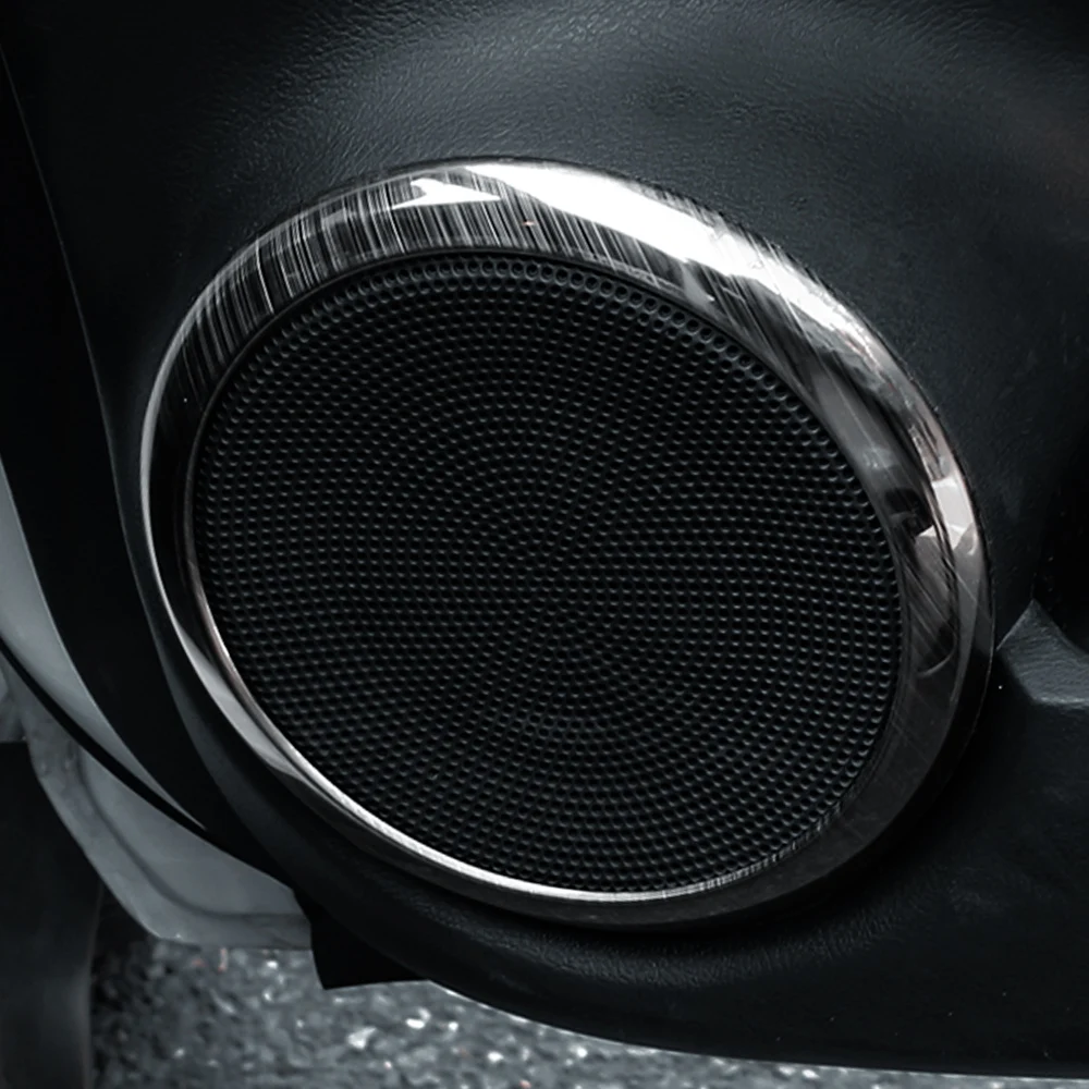 Auto Lautsprecher Tür Audio Panel Abdeckung Trim für Nissan Kicks 2017 2018-2023 Edelstahl Dekorative Schutz Zubehör – Detail 3