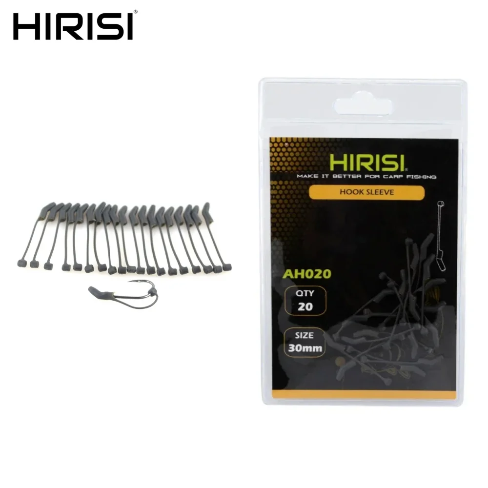 Hirisi 20 Stück Hakenhülsen Ready D-Rig Aligner Anti Tangle für Pop-Up Boilies Tackle AH020