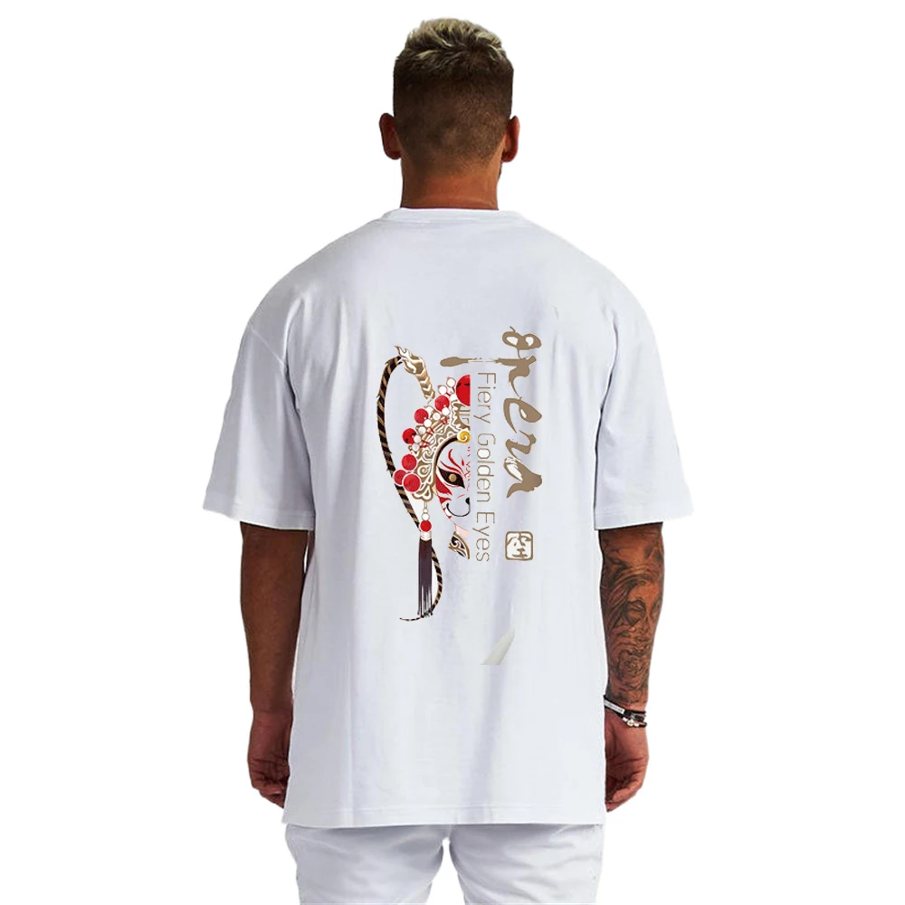 

XIENNASA Beijing Opera Boys Tops Chinese Style T-Shirt Summer Fashion Cartoon TShirt Cotton O-Neck Short Sleev