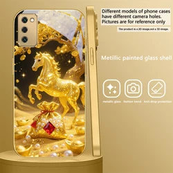 Luxurious Golden Glass Phone Case - Galaxy S20 FE (JS - SMJ42510081)