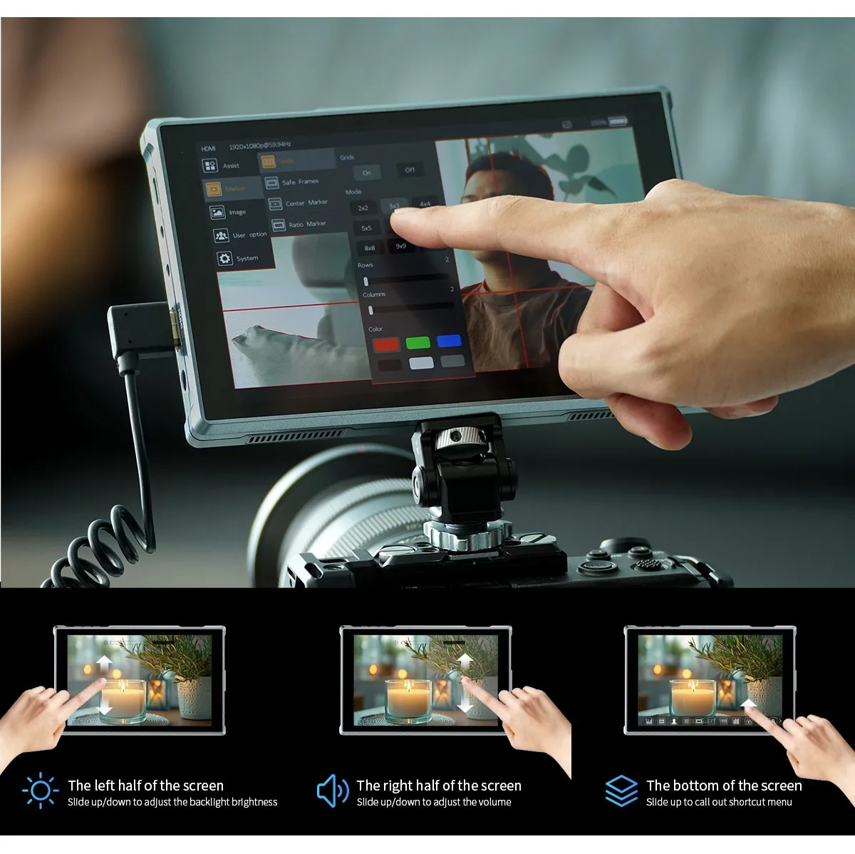 FW759 PRO 7" IPS HDMI On-Camera Touchscreen Camera Monitor