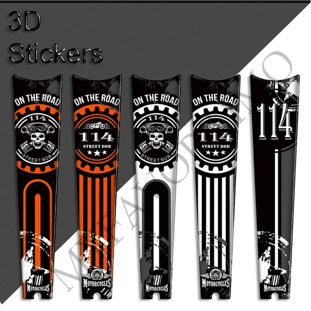 Motorcycle For Harley Davidson Street Bob 114 Stickers Decals Protector Knee Side Grips Gas Fuel Oil Kit Tank Pad