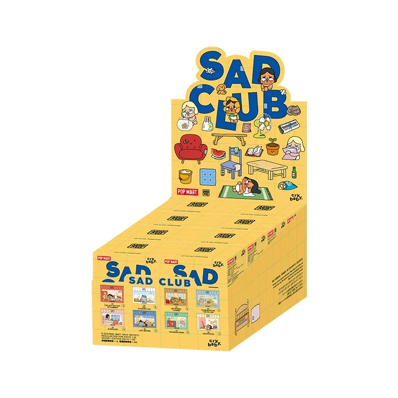 thumbnail image 1 of Crybaby Sad Club Series Scene Sets By Molly 1pc/8pcs Box Anime Action Figure Model Cute Figurine Toy Cry Baby, 1 of 5