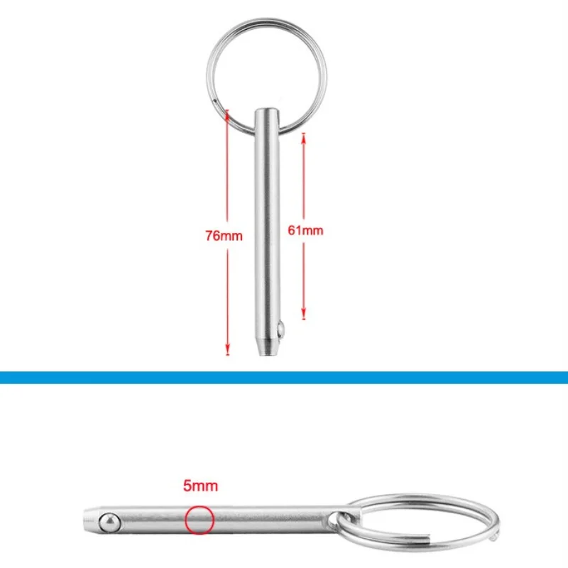 2PCS 5mm Marine Grade 316 Stainless Steel Quick Release Ball Pin For Boat Bimini Top Deck Hinge Marine hardware