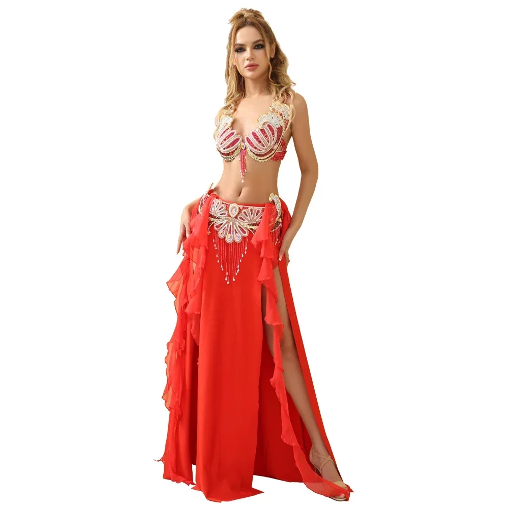 

Women's belly dancing costume sexy belly dance outfits stage belly dancing outfit belly dance bra belt skirt belly dance clothes