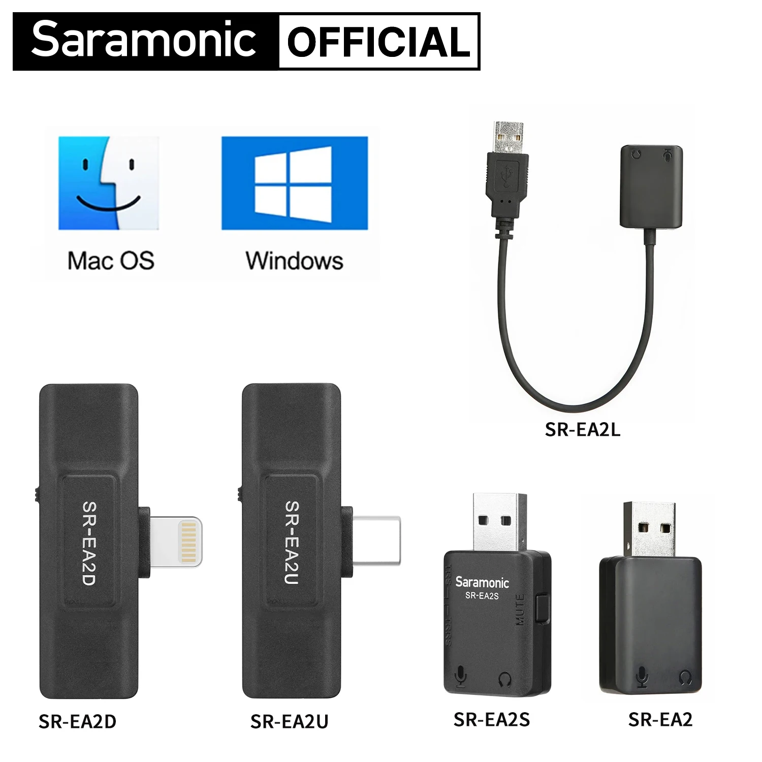 Saramonic SR-EA2 Audio Adapter with Lightning Type-C USB
