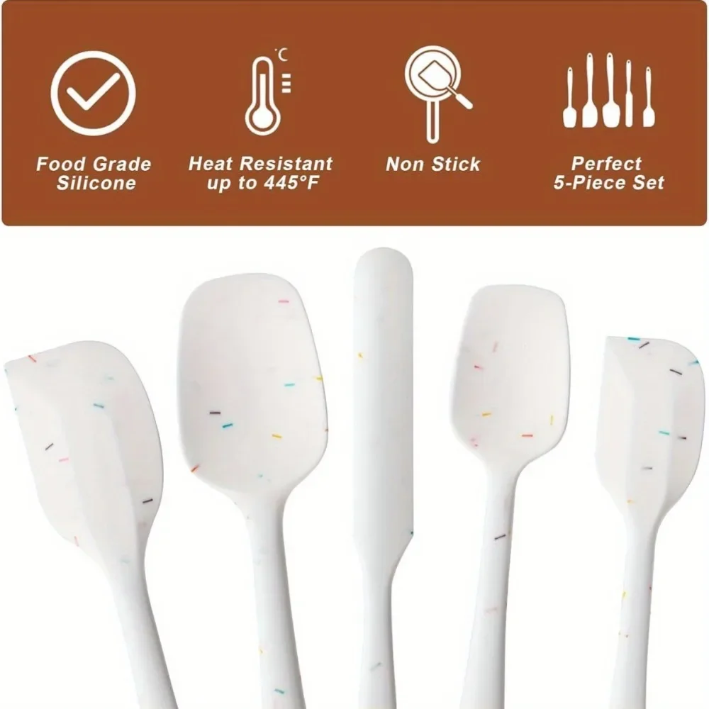 Set di 3 spatole in silicone, spatole antiaderenti per cucina e pasticceria, senza BPA, resistenti al calore, utensili che non graffiano pentole e pad | Leroy Merlin