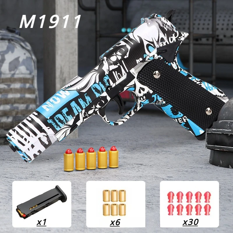 M1911 Colt Toy Gun Pistole Soft Bullet Shell ausgeworfen Blaster 