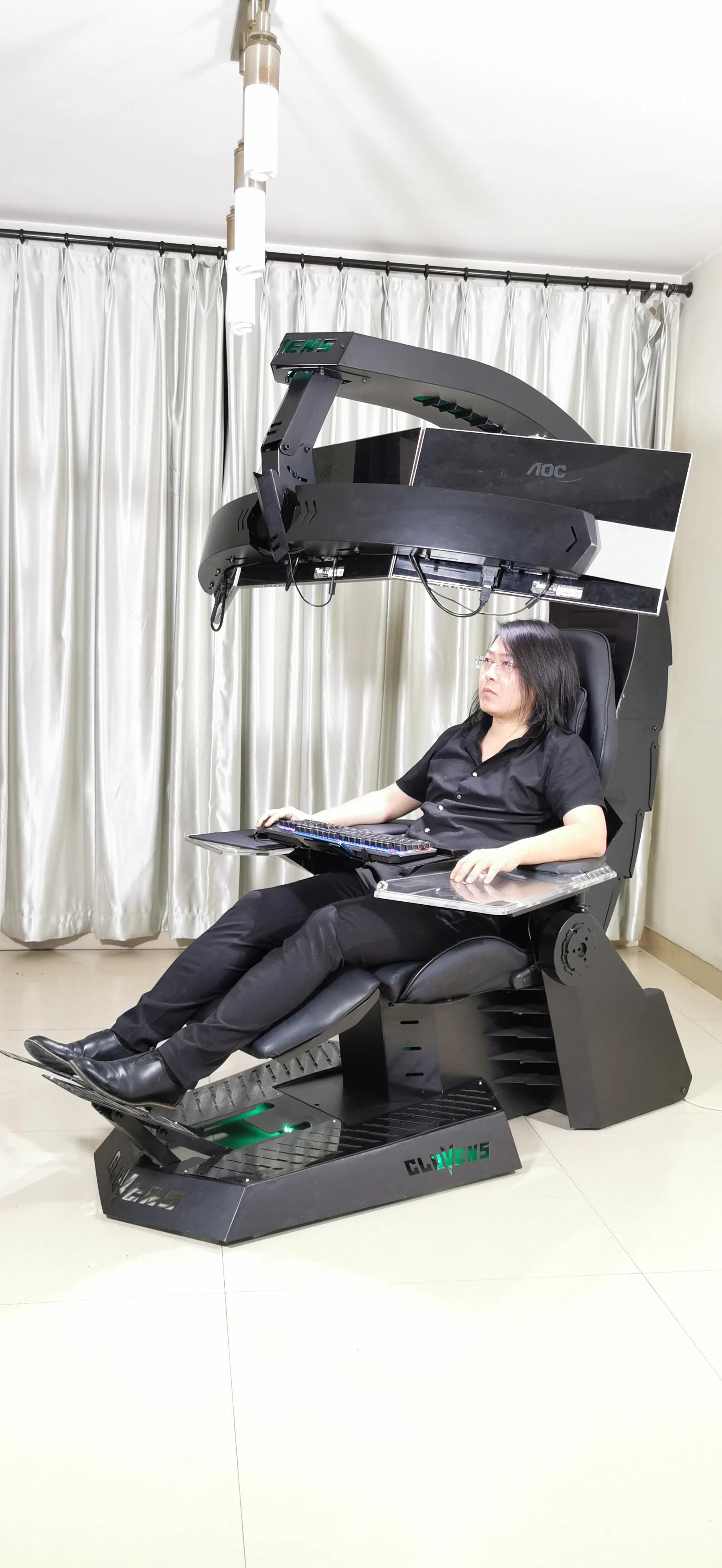 PC Gaming Chair Workstation J20 Veryon with Heat and Massage Cockpit As Predator