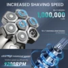 Kensen S18 Electric Head Shaver for Men Rechargeable 7D Floating Cutter Magnetic 5 in 1 Shaver Hair Trimmer Clipper Head Razors 4