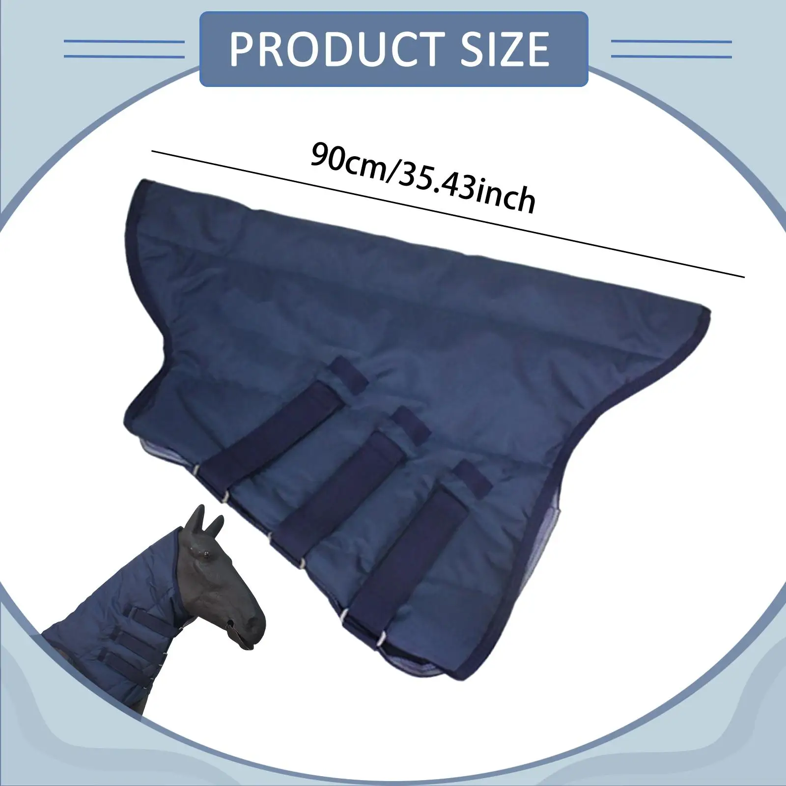 Horse Neck Cover for Warmth Scarf Equestrian Supplies Water Resistant Winter Filled 600D Oxford Cloth Neck Wrap Neck Protection