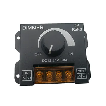DC 12V 24V 전압 LED 조광기 스위치 8A Plast 30A 360W LED 스트립 조명 변조기 램프용 조절기 조정 가능 컨트롤러