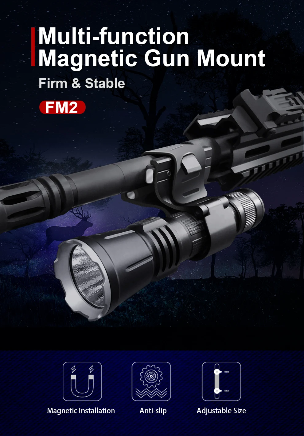 Description Picture 2 of itemKLARUS FM2 Multi-function Magnetic Flashlight Mount
