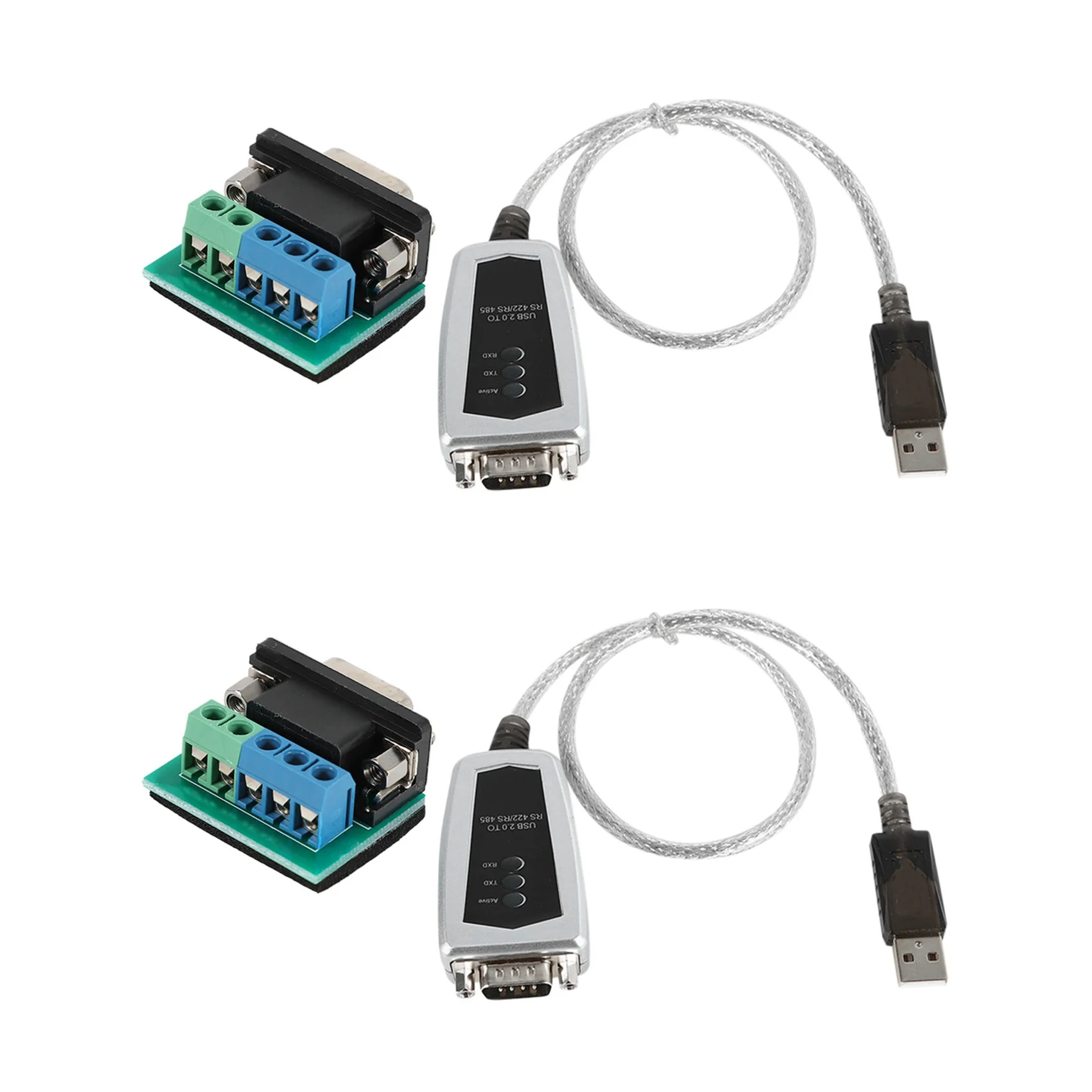 2X Usb A Rs485 Rs422 Cavo Adattatore Convertitore Seriale Chip Ftdi Per Windows 10 8 7,Xp E Mac