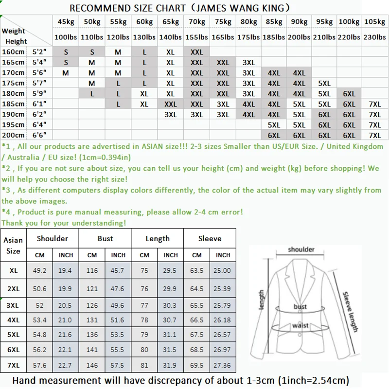 Clothing Men's Suit Size Chart Clothing Mens Suit Measurement