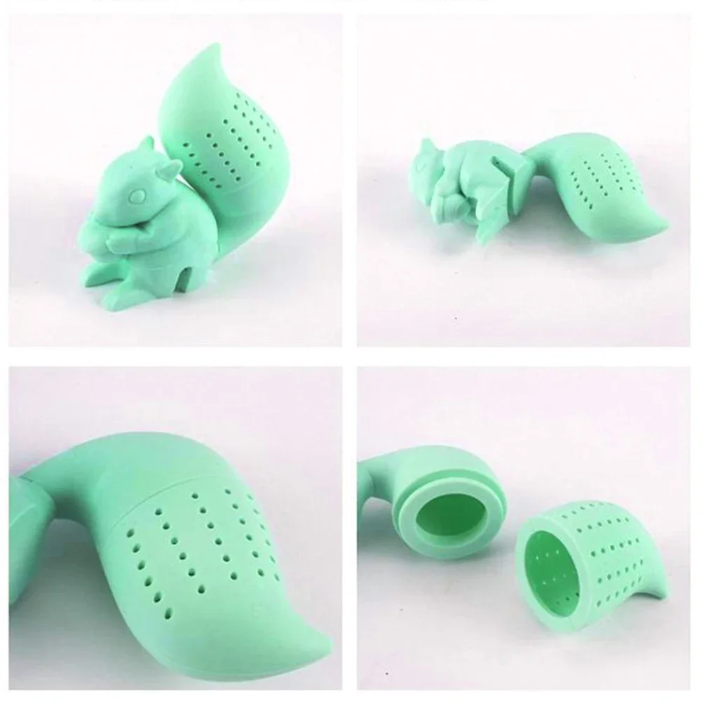 Squirrel Tea Infuser Stainless Steel Tea Ball Leaf Strainer for Brewing Device Herbal Spice Filter Kitchen Tools