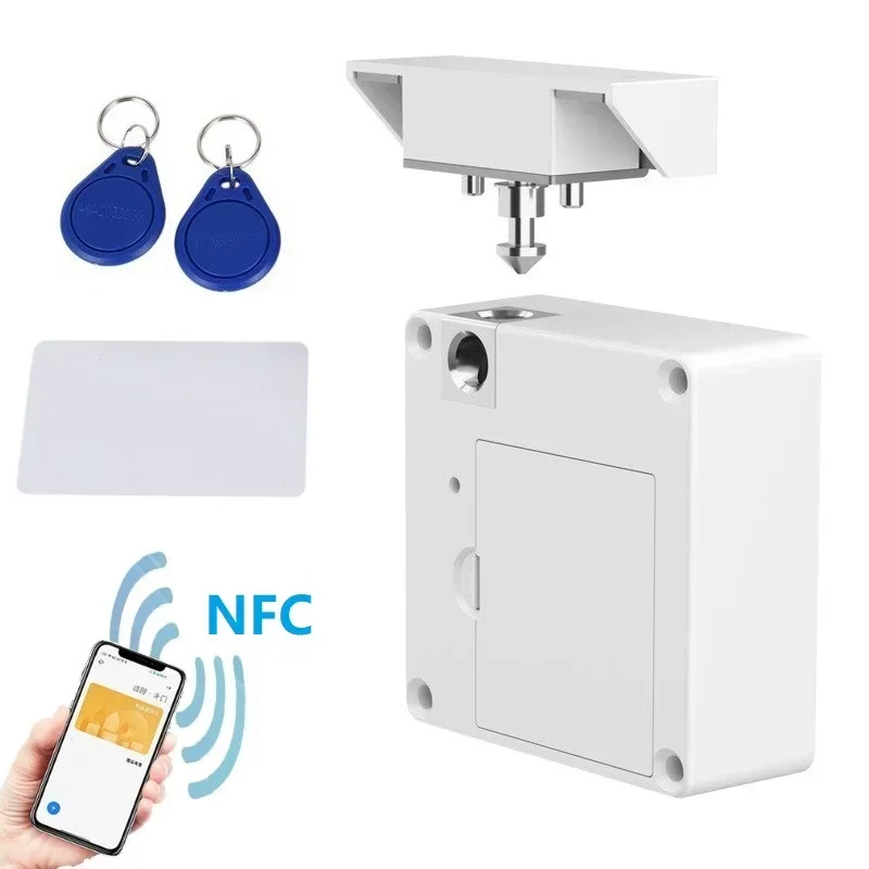 

10pcs/set Smart Door Lock Invisible Cabinet Lock IC Card NFC Unlock Smart Furniture Locks Locker Sauna Drawer Electronic Locks
