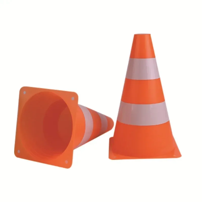 5Pcs 23cm Sports Entertainment Team Sports Football Reflective Road Cone Basketball Logo Bucket Training Marker Roadblock Cone