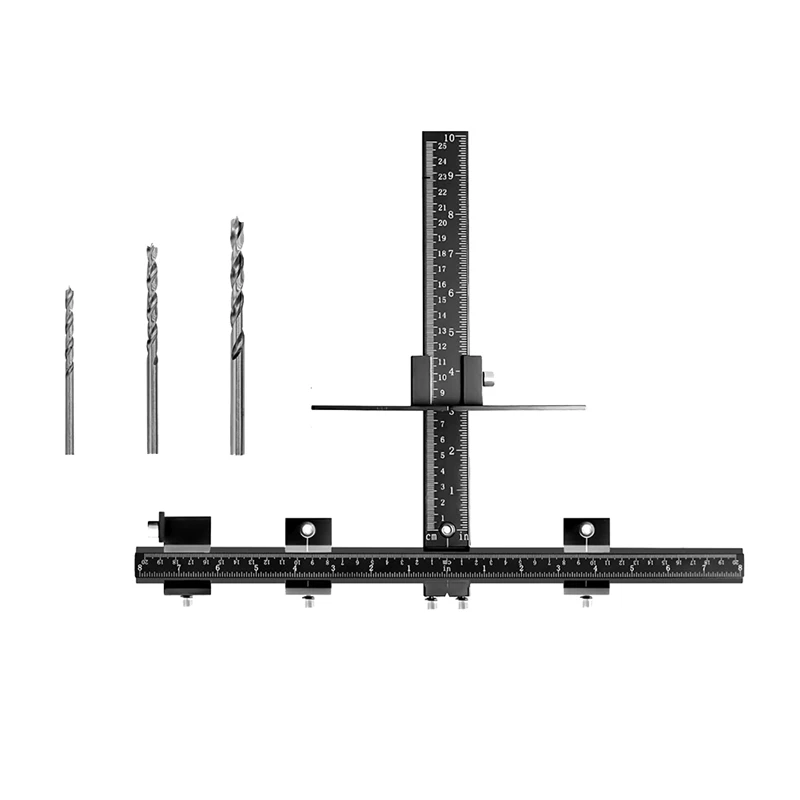 

Cabinet Hardware Jig, Aluminum Alloy Cabinet Handle Jig With Point Wood Drils Bits, Cabinet Jig For Handles And Pulls