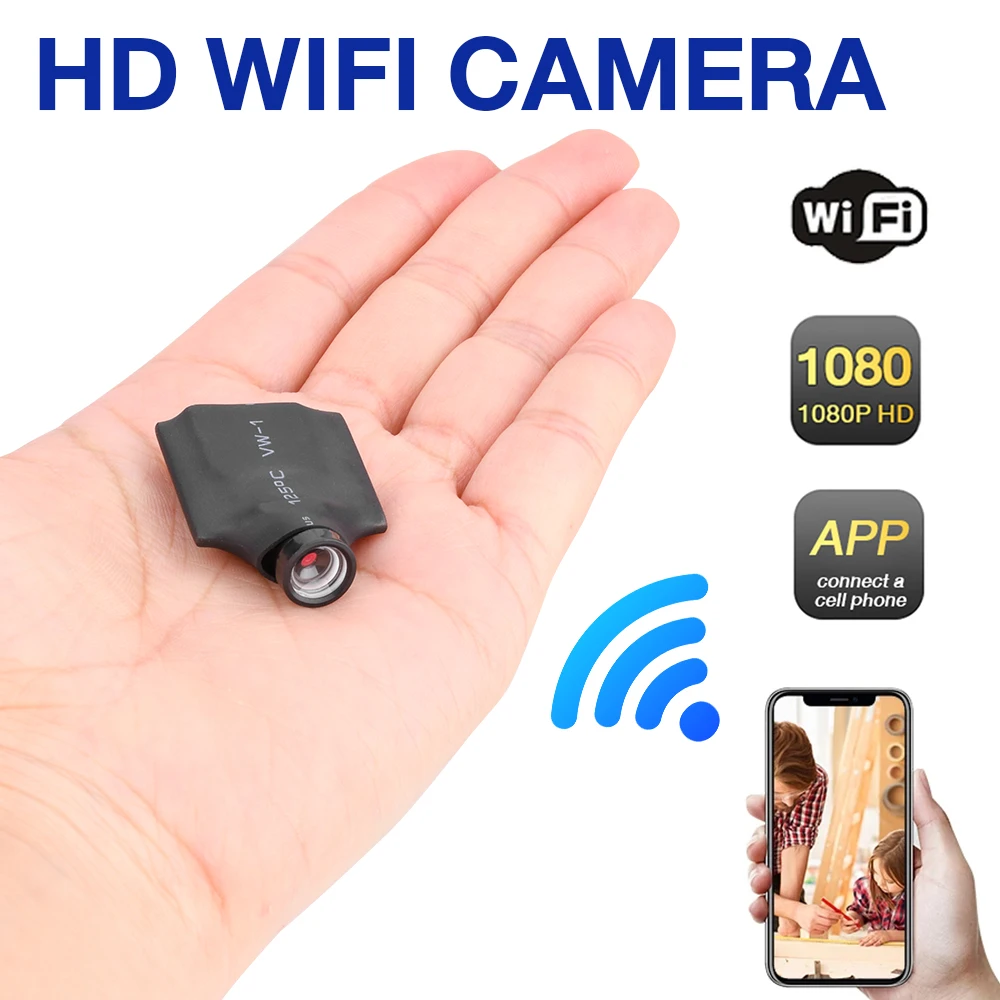 1080P HD Mini Camera DIY Wireless WiFi IP Camera Smallest Home Security Anti-theft Real-time Video Recorder Cam Remote View