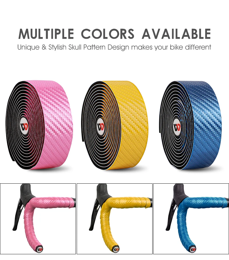 WEST BIKING Bicycle Handlebar Tape EVA+PU Anti-slip Shockproof Road Bike Handle Belt Wraps With Bar End Plugs Bike Accessories